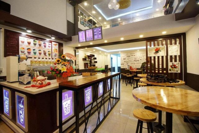 cách trang trí quán trà sữa đẹp