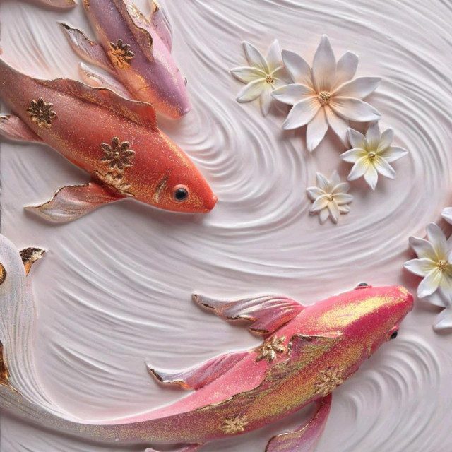 phù điêu cá chép tại Hà Tĩnh