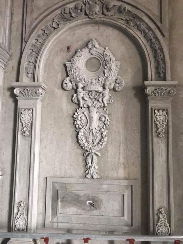 đắp phù điêu hoa văn tại Hà tĩnh