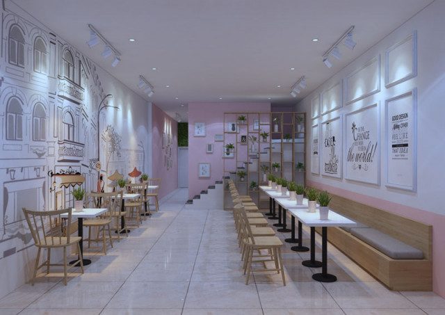 mẫu thiết kế quán trà sữa đẹp