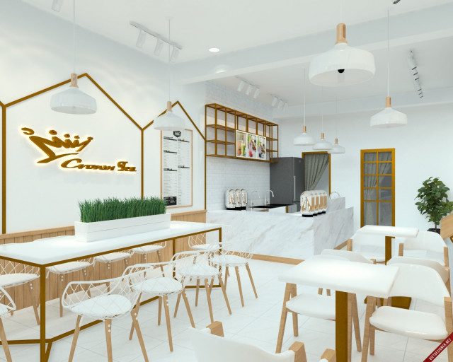 thi công quán trà sữa tại nghệ an