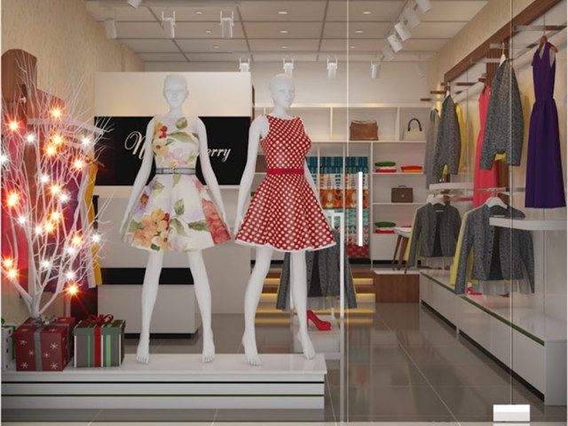Thi công shop quần áo tại vinh