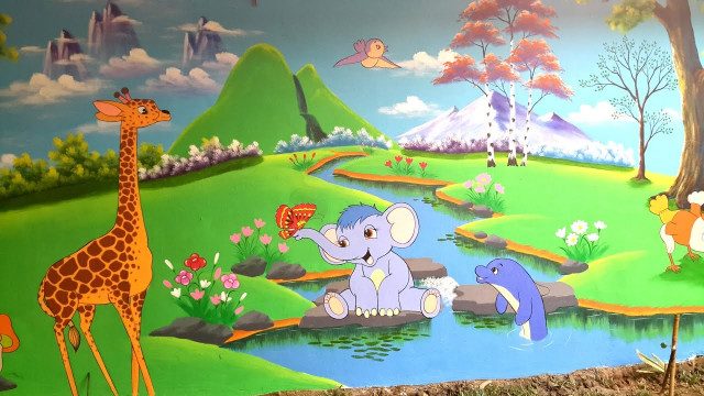 vẽ tranh tường mầm non tại nghệ an 3