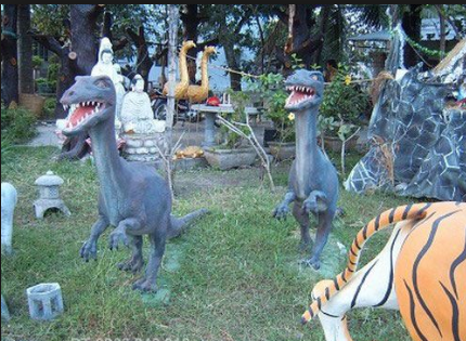 Đắp tượng thú bằng xi măng tại Nghệ An