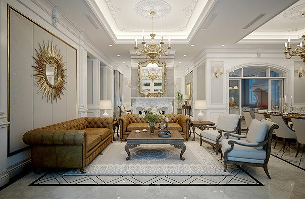 Thi công nội thất biệt thự đẹp tại Hà Tĩnh