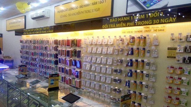 Thi công shop phụ kiện điện thoại tại Hà Tĩnh