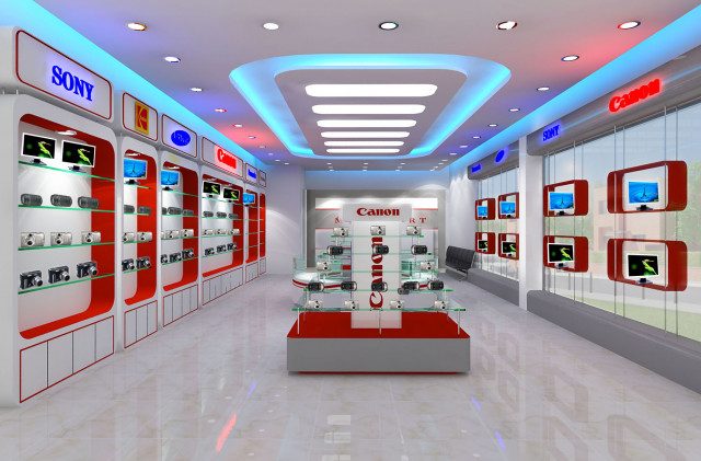 thi công shop phụ kiện điện thoại tại Nghệ An