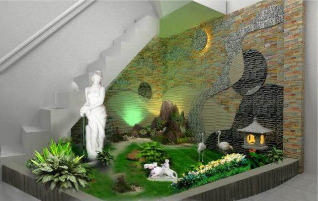 Thi công tiểu cảnh gầm cầu thang tại hà tĩnh