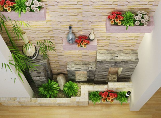 Thi công tiểu cảnh giếng trời tại hà tĩnh