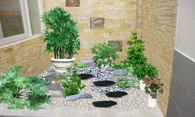 Thi công tiểu cảnh giếng trời tại hà tĩnh