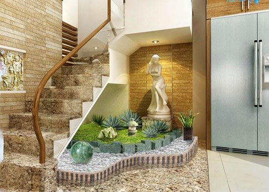 Thi công tiểu cảnh gầm cầu thang tại nghệ an