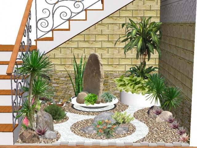 Thi công tiểu cảnh gầm cầu thang tại nghệ an