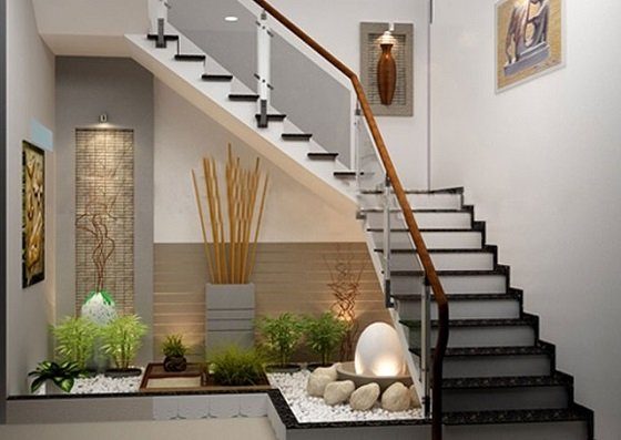 Thi công tiểu cảnh gầm cầu thang tại nghệ an