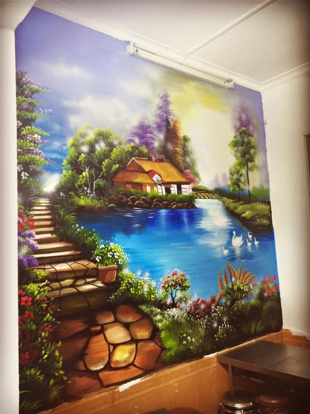 Vẽ tranh tường 3D đẹp tại Nghệ An