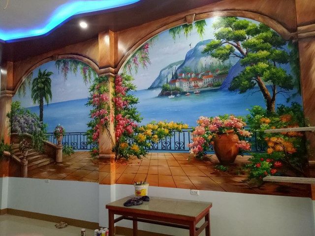 Vẽ tranh tường 3D đẹp tại Nghệ An