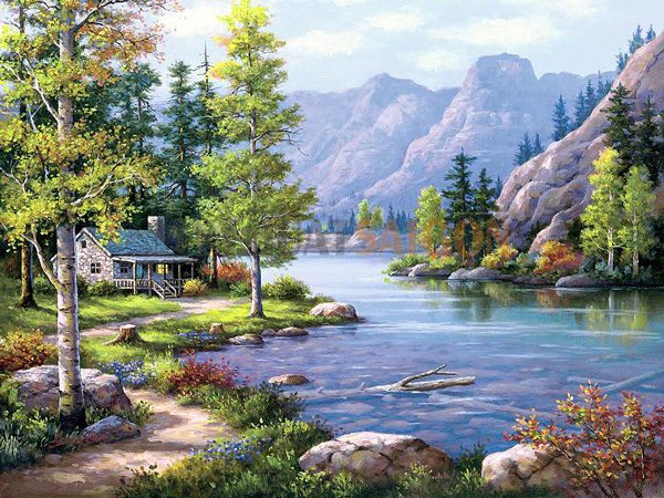 Vẽ tranh tường phong cảnh thiên nhiên