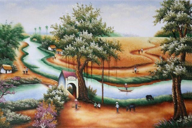 Vẽ tranh tường phong cảnh thiên nhiên