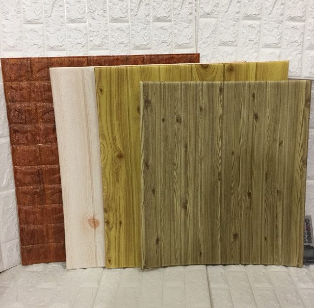 Xốp dán tường giả gỗ