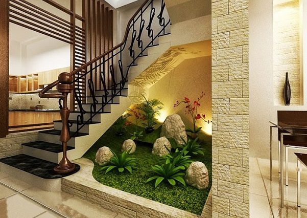 thiết kế thi công tiểu cảnh cầu thang tại nghệ an hà tĩnh 1