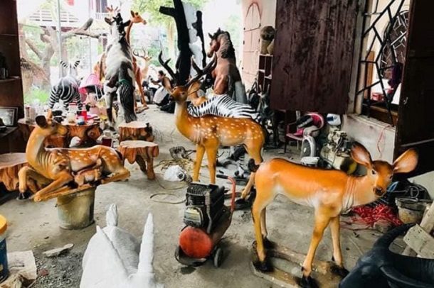 đắp con thú vật công viên sân vườn 11