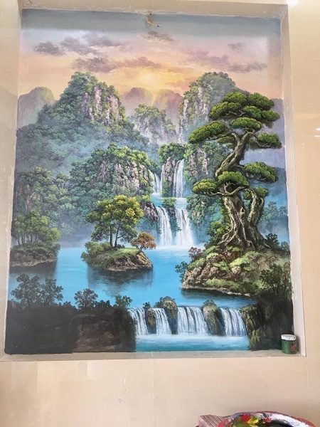 đội thợ vẽ tranh tường lâu đài biệt thự 7