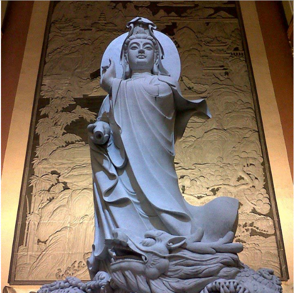 đắp tượng phật quan âm bằng xi măng