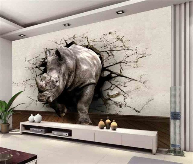 vẽ tranh tường 3d phòng khách