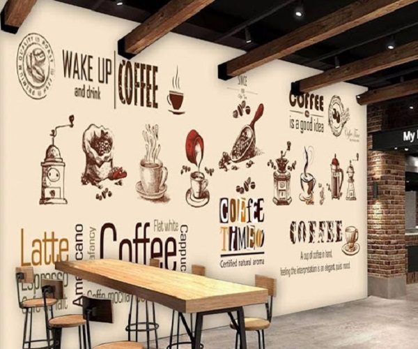 Vẽ tranh tường 3D cho quán trà sữa