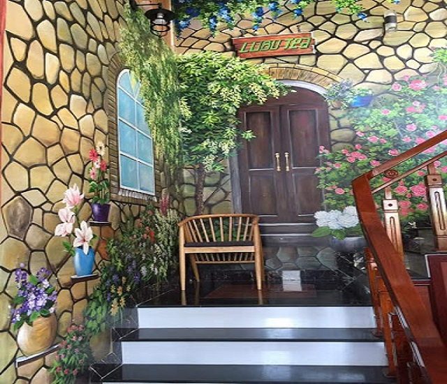 vẽ tranh tường cầu thang