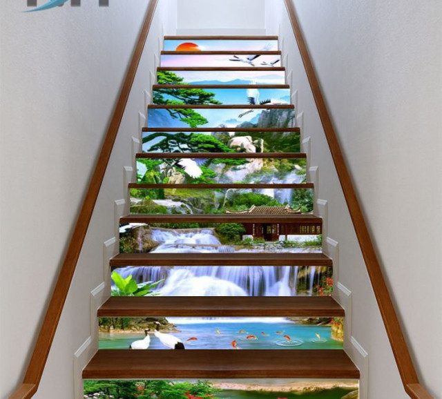 vẽ tranh tường cầu thang