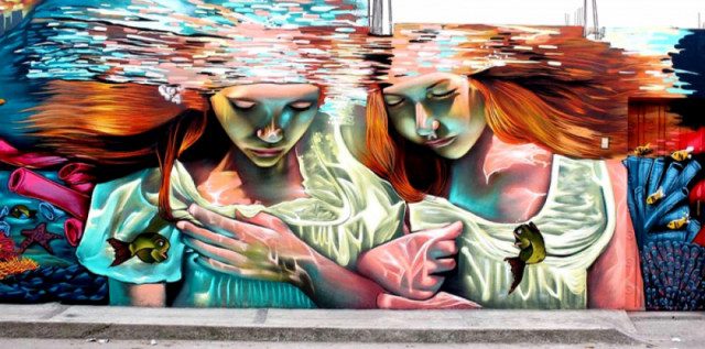 vẽ tranh tường graffiti đường phố