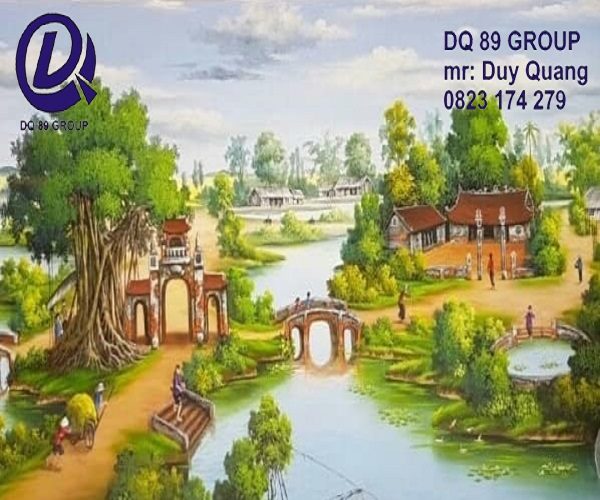 vẽ tranh tường phong cảnh