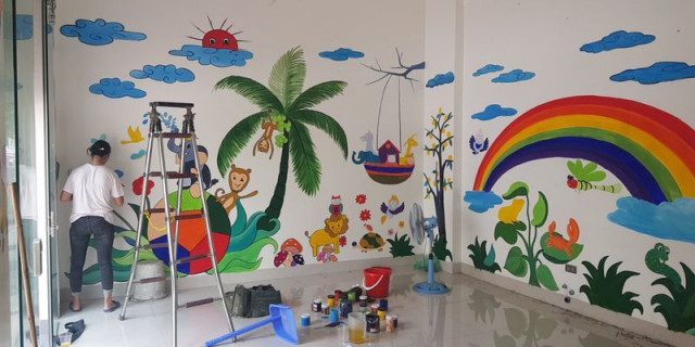 Đơn Vị Thi Công Vẽ Tranh Tường Trường Mầm Non Đẹp Giá Rẻ