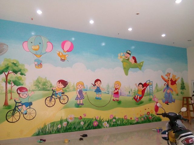Đơn Vị Thi Công Vẽ Tranh Tường Trường Mầm Non Đẹp Giá Rẻ