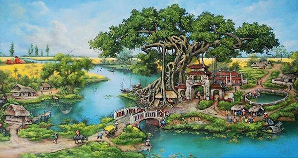 Đắp phù điêu phong cảnh