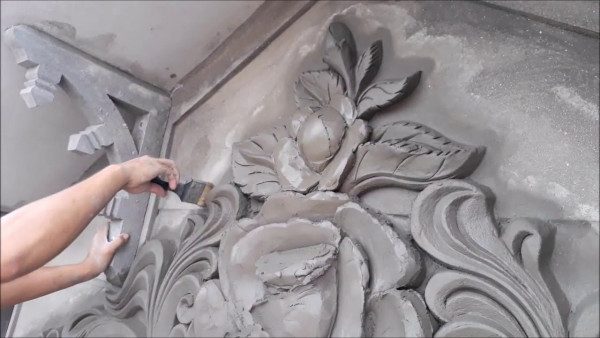 đắp phù điêu bằng xi măng