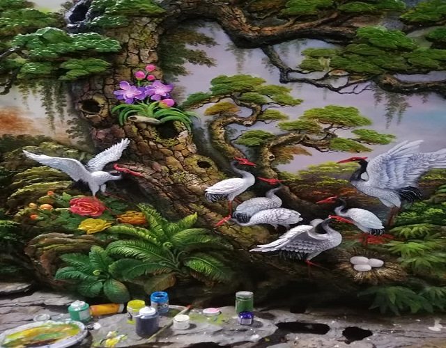 đắp phù điêu xi măng