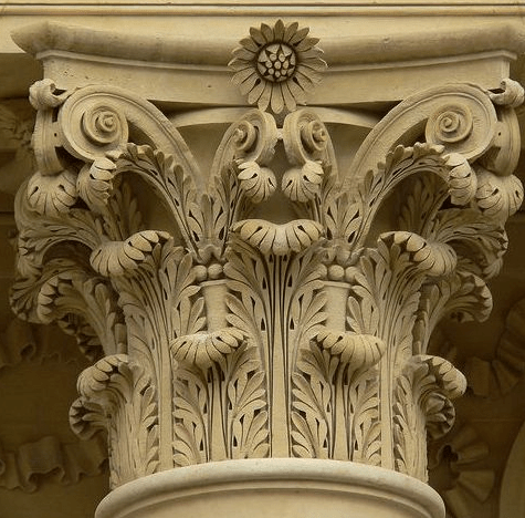 đắp phù điêu hoa văn đầu cột