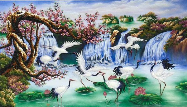 đắp phù điêu hoa sen