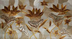 đắp phù điêu hoa sen