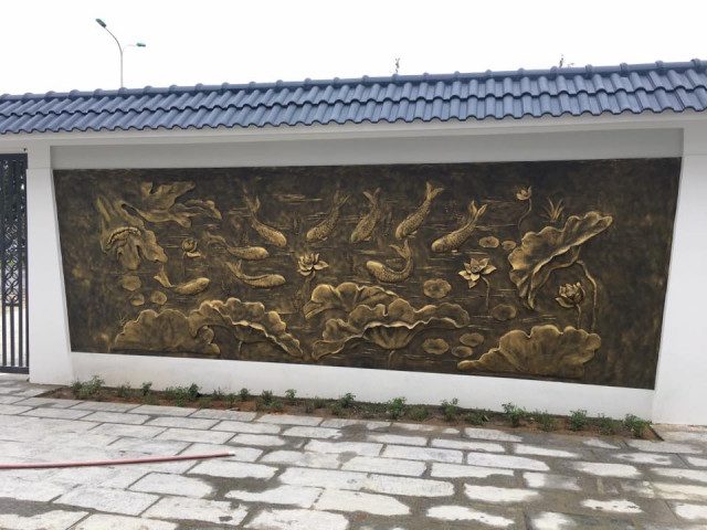 Đắp phù điêu hoa văn xi măng tại Hà Nội