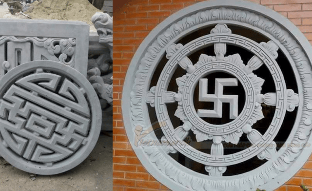 chữ thọ bánh xe luôn hồi hoa văn nhà thờ họ