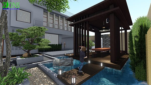 Thiết kế thi công chòi nghỉ sân vườn tại Nghệ An Hà Tĩnh