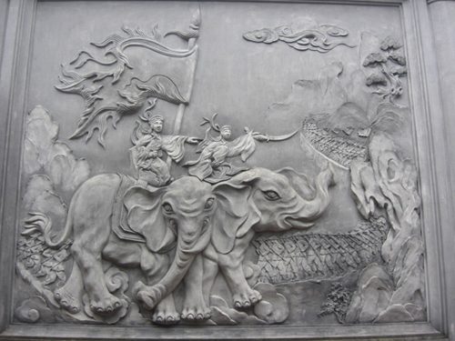 tranh phù điêu xi măng