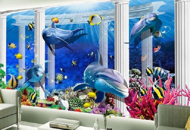 vẽ tranh tường hợp phong thủy