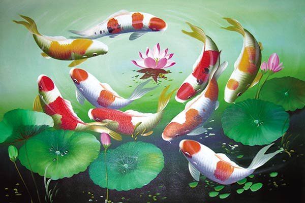 vẽ tranh tường hợp phong thủy