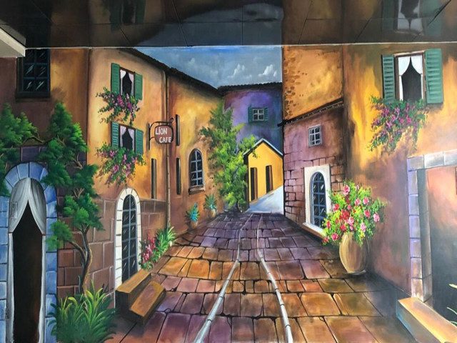 vẽ tranh tường nhà hàng