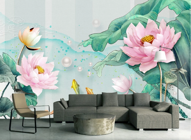 vẽ tranh tường hợp phong thủy