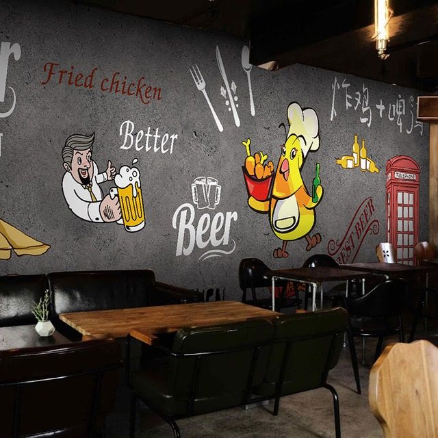 Vẽ tranh tường quán cafe đẹp