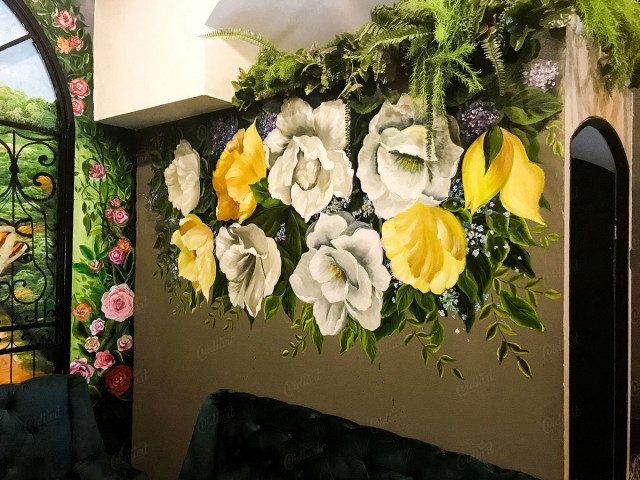 Vẽ tranh tường quán cafe đẹp